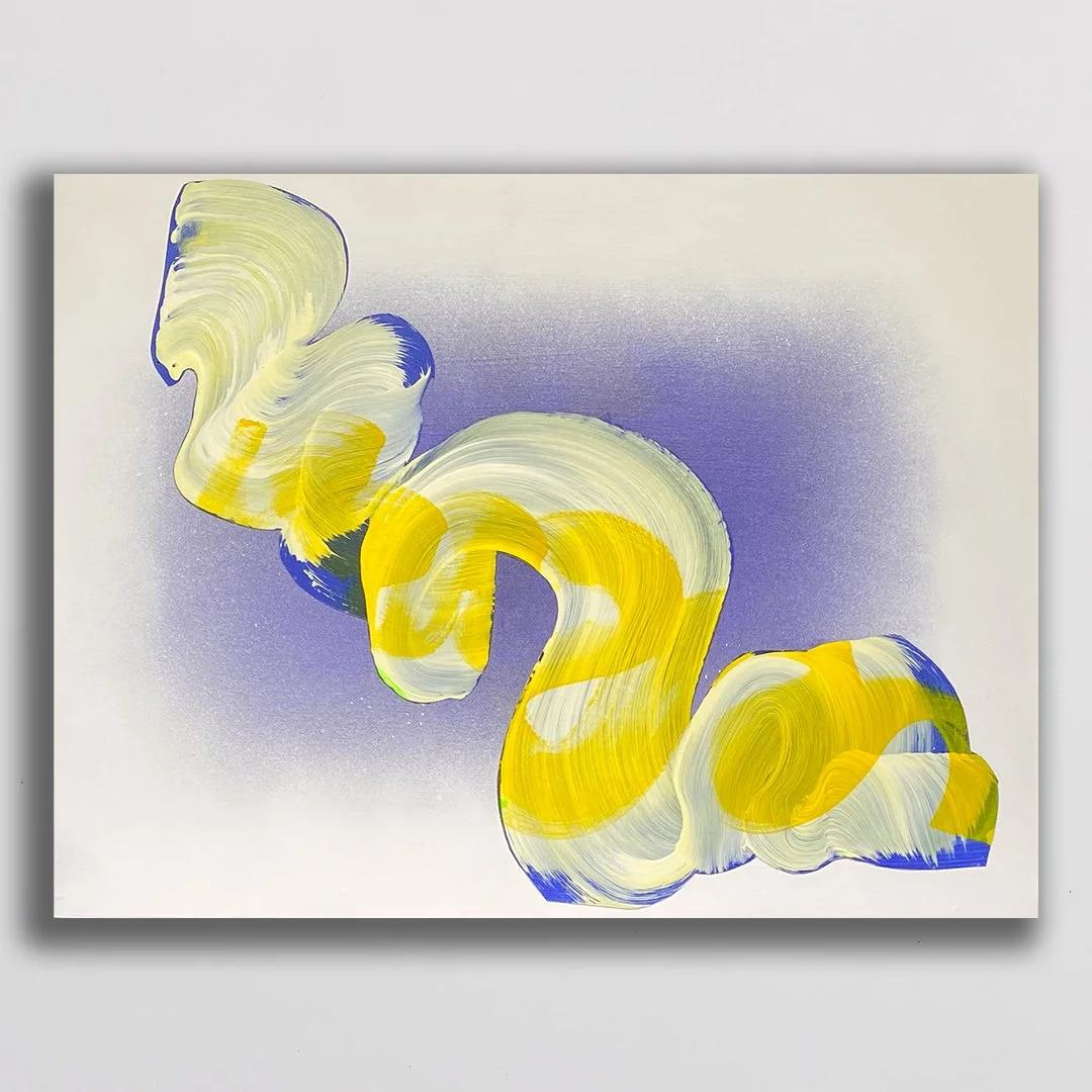 Where is my lonely ranger | Acrylic, spray paint and collage on board | 450mm x 600mm