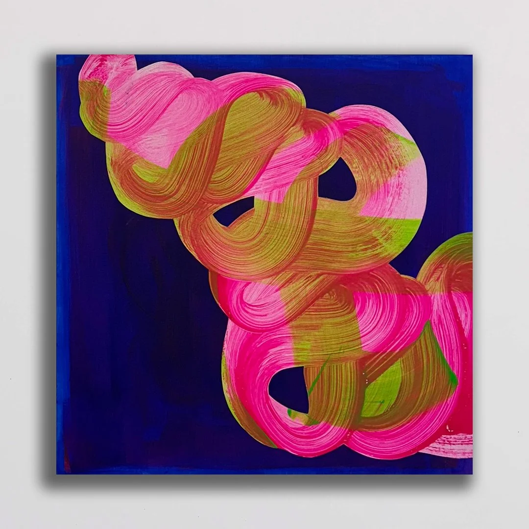  Happy Ending | Acrylic and collage on board | 600mm x 600mm