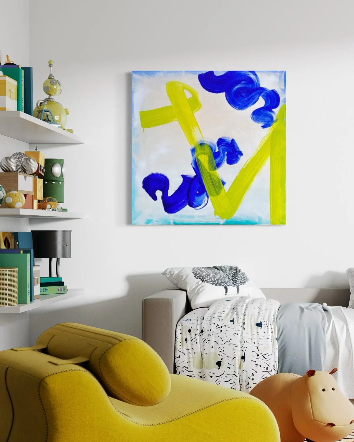 The trick is to keep breathing  | Acrylic on canvas | 1000mm x 1000mm 