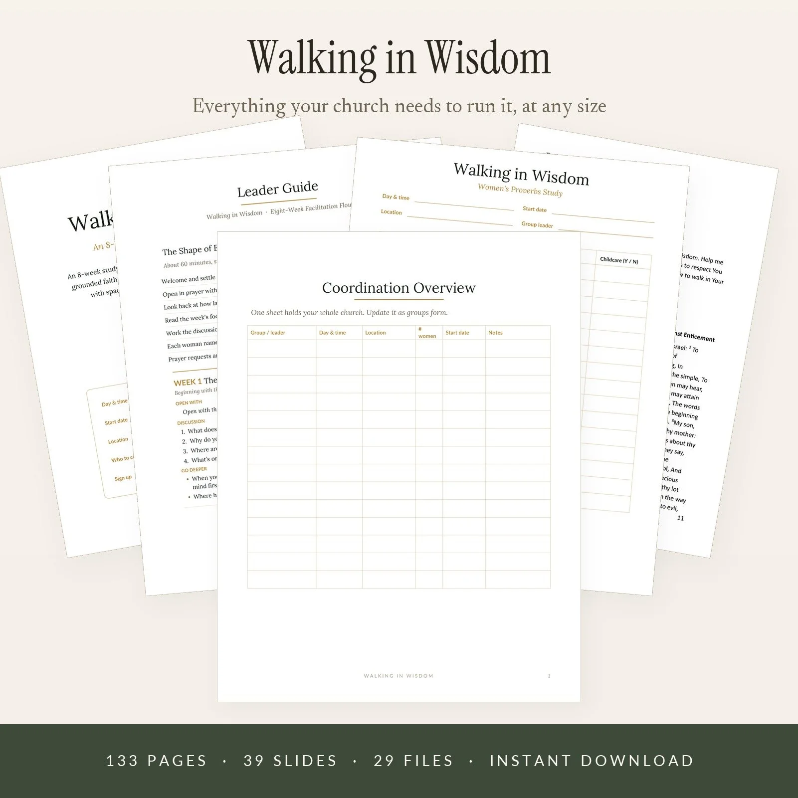 Walking in Wisdom Church Study Kit
