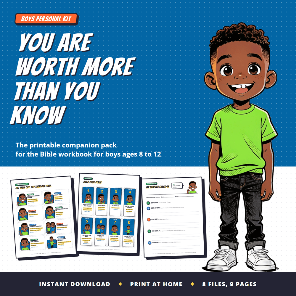 You Are Worth More Than You Know, Boys Personal Kit