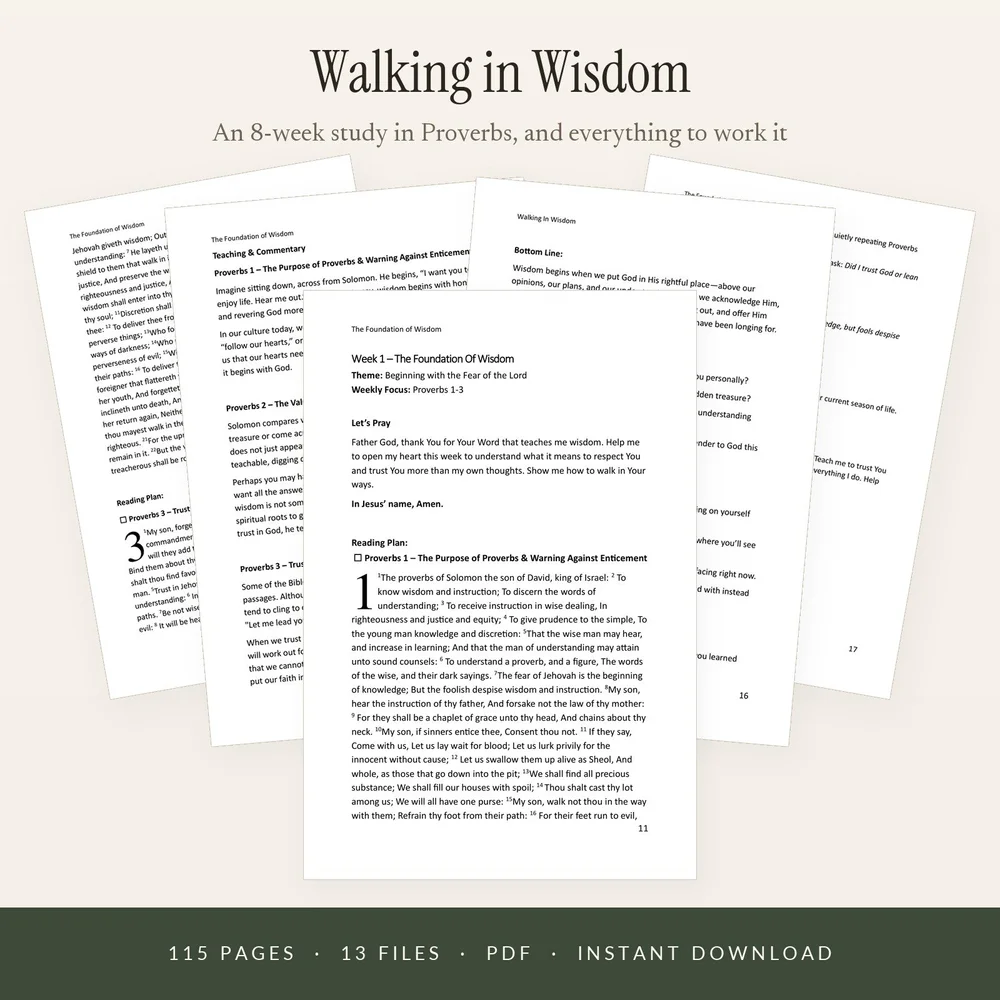Walking in Wisdom study kit