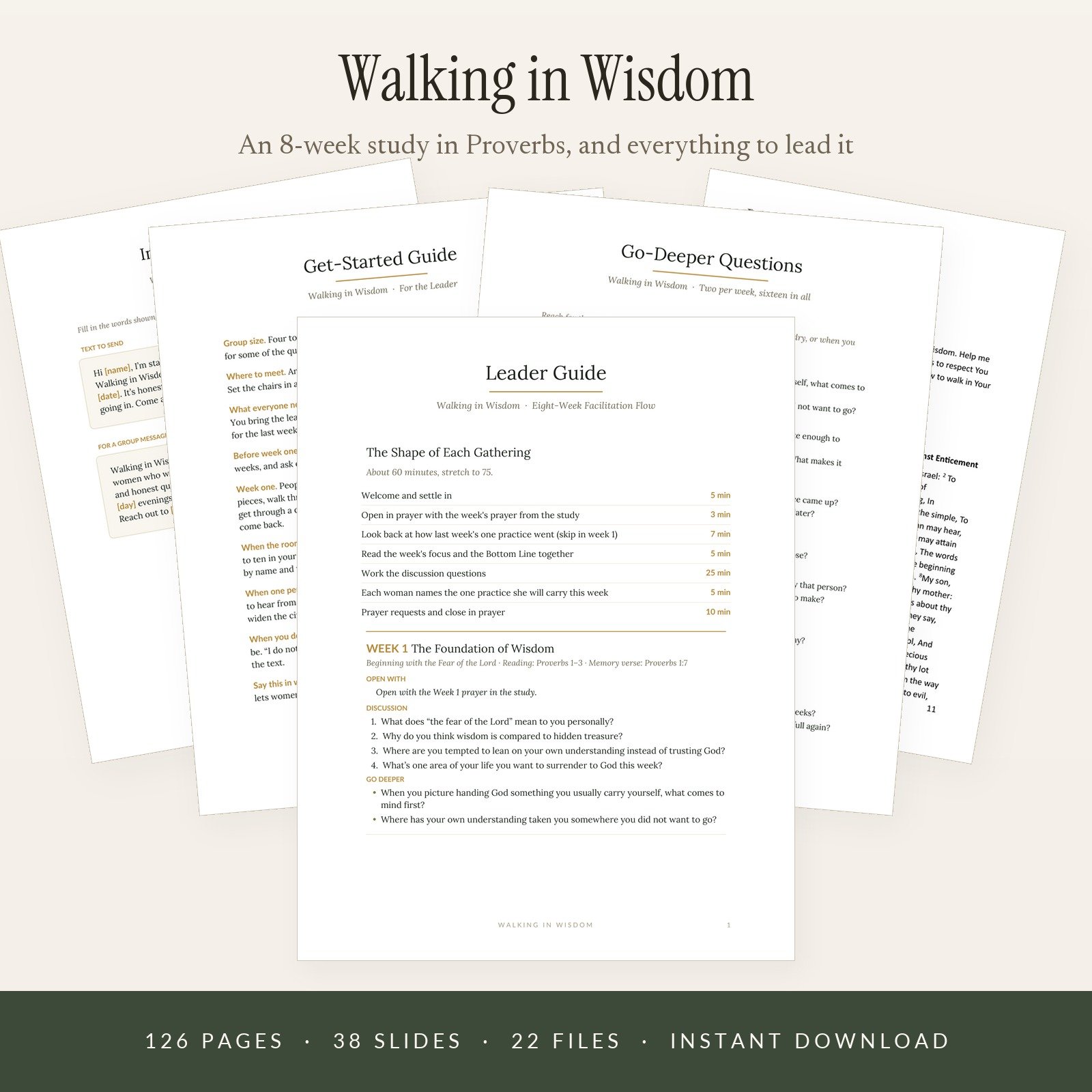 Walking in Wisdom Group Study Kit