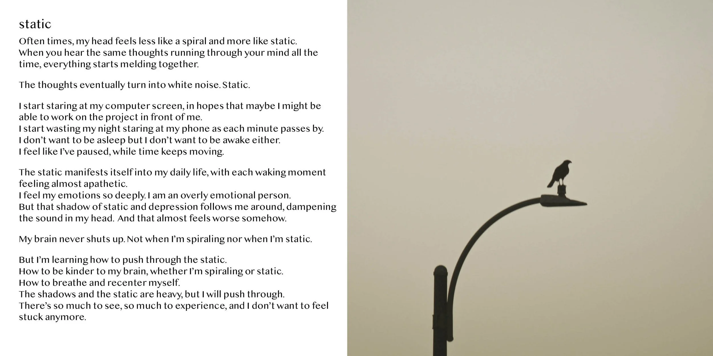 Nouran Badawy | beauty in the mundane EP CD Booklet: Page 6-7 | 2025 | InDesign | 4.75" x 4.75"
