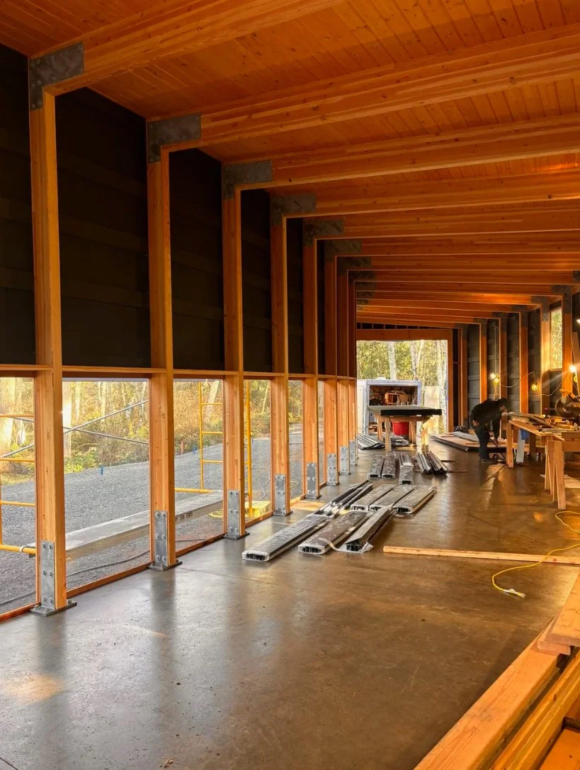 Housing custom door systems on either end of the space.