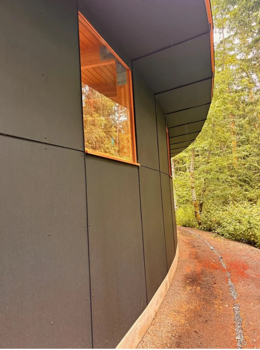 High quality siding ensures durability over time for this seaside Pacific Northwest garage.