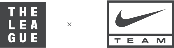 Logo featuring the text 'THE LEAGUE' next to the Nike swoosh and the word 'TEAM'.