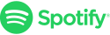 Spotify logo in green and black.