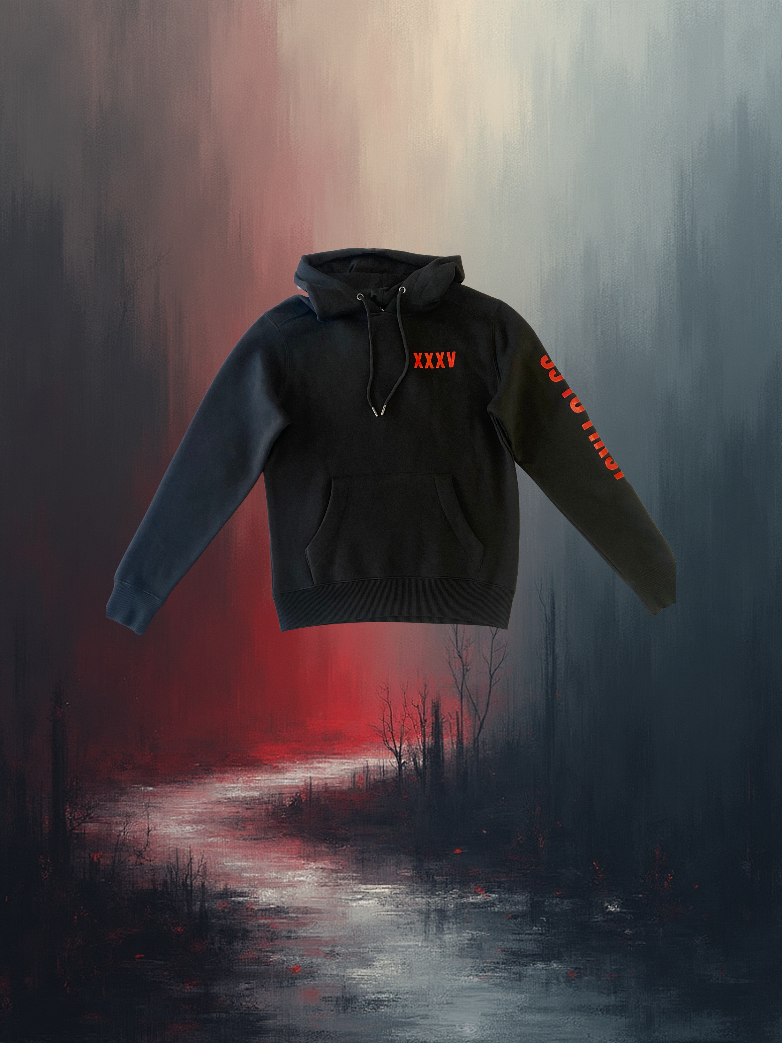 35 to First  District Perfect Weight Fleece Hoodie- Black