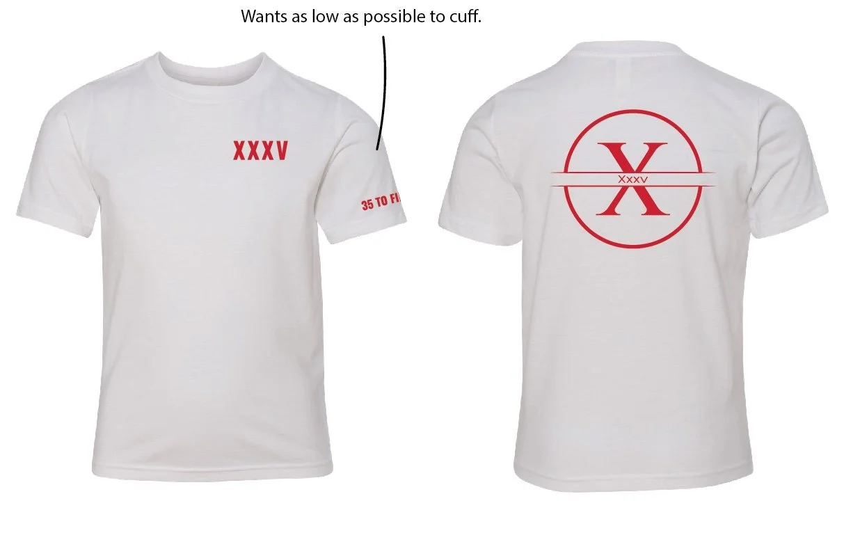 35 to First Youth CVC T-Shirt  White