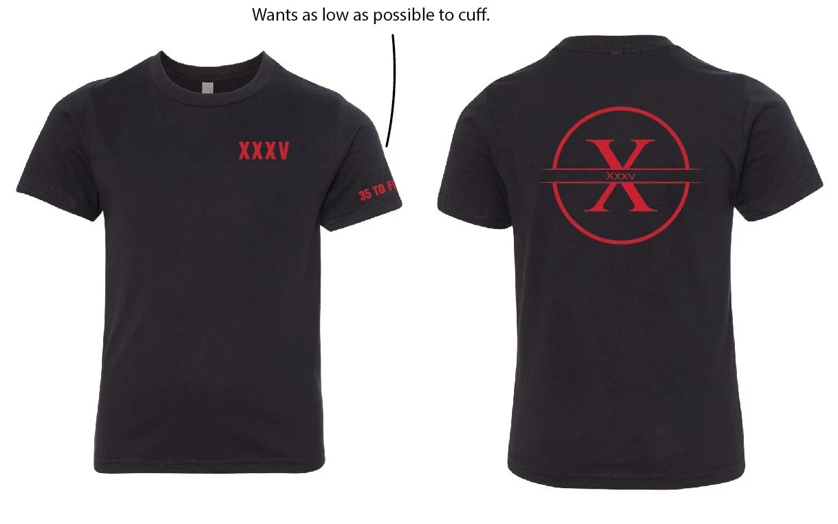 35 to First Youth CVC T-Shirt -black