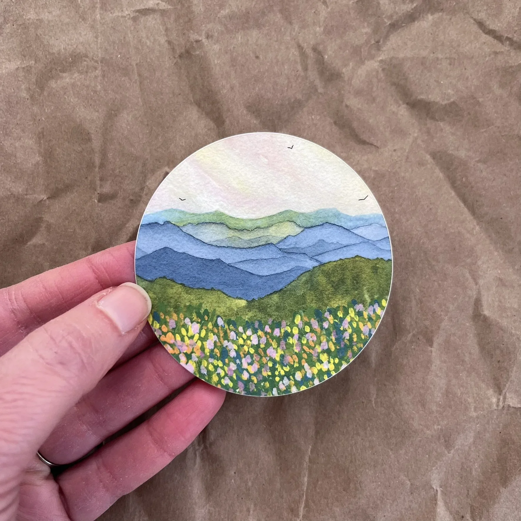 Sticker - Mountain Flower Field