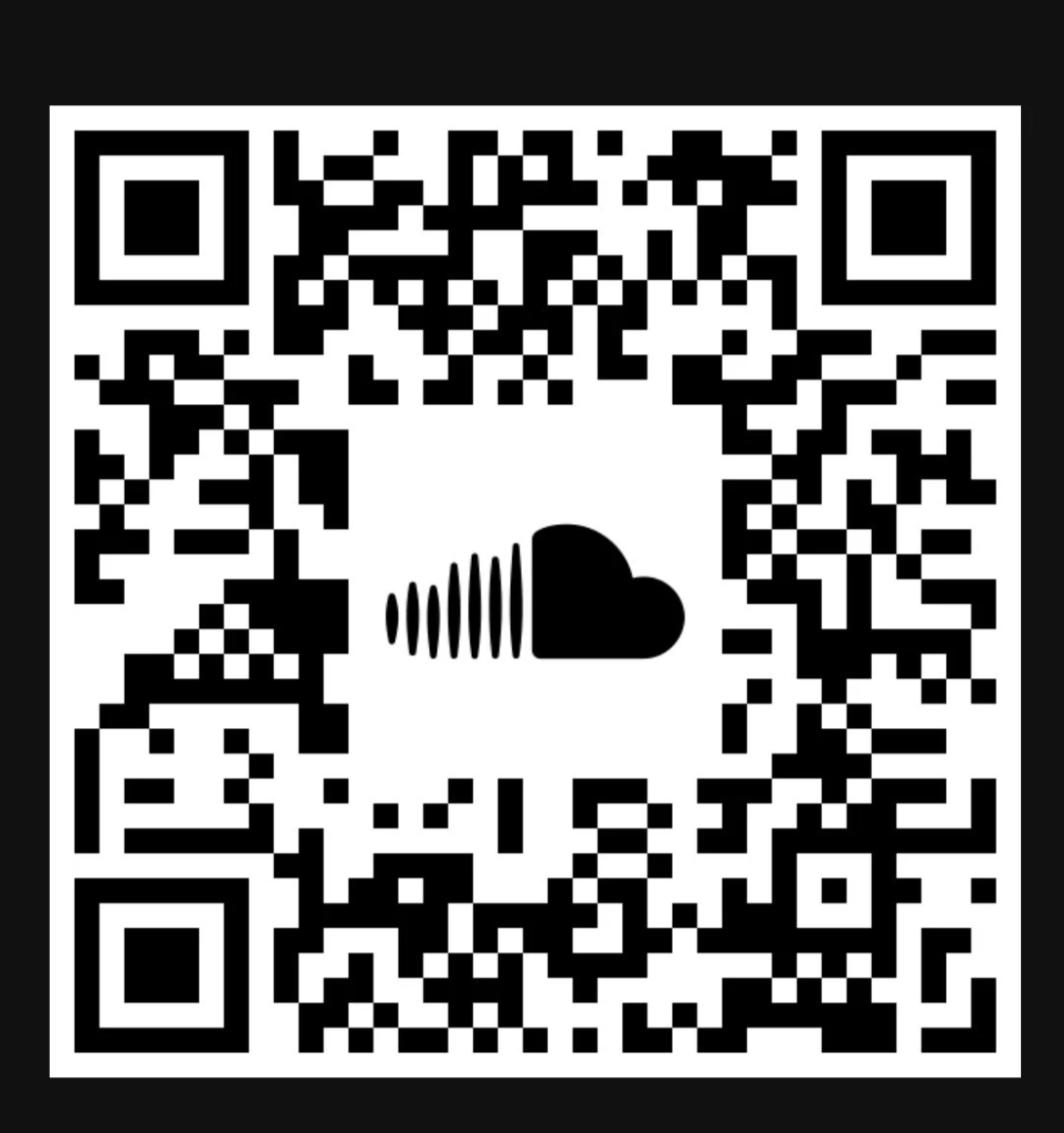 QR code with a black heart and a sound wave icon at the center