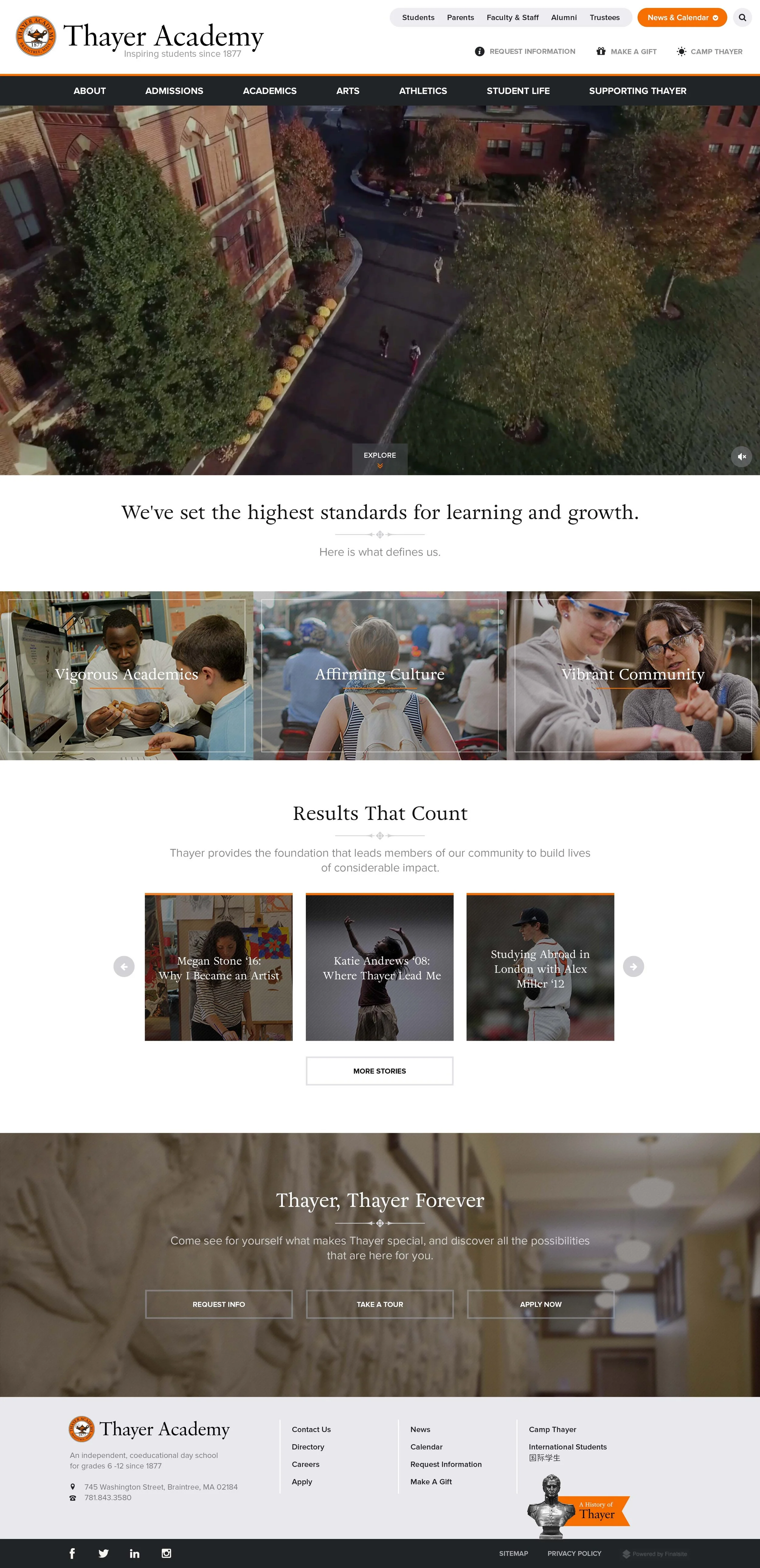 Homepage design.