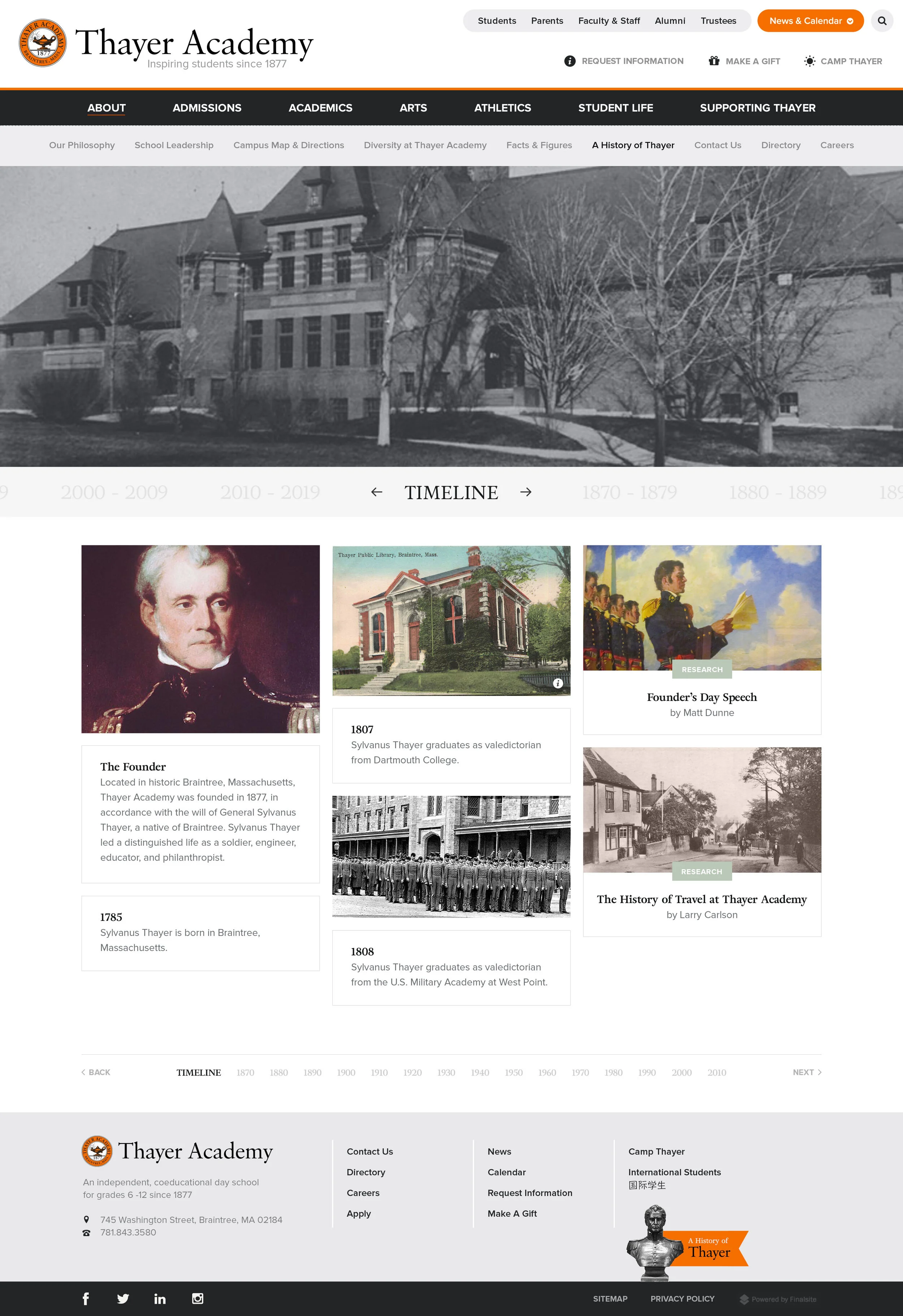 Interactive history page.