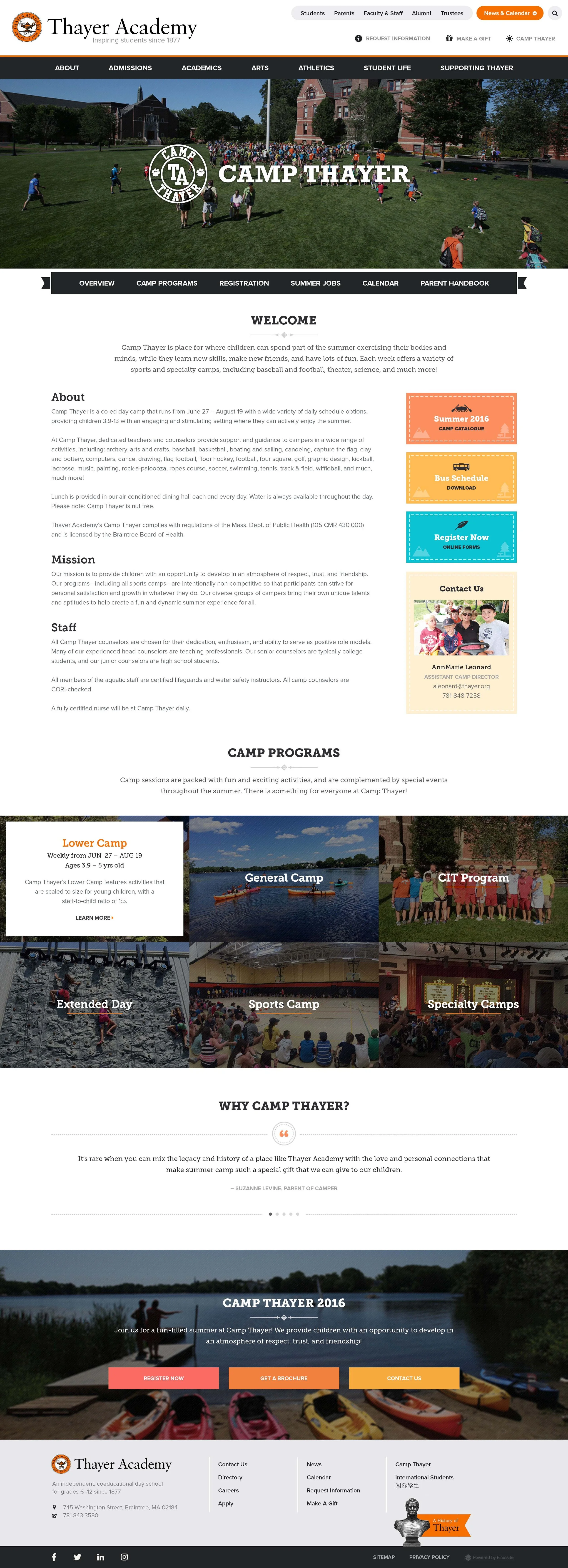 Microsite page design.