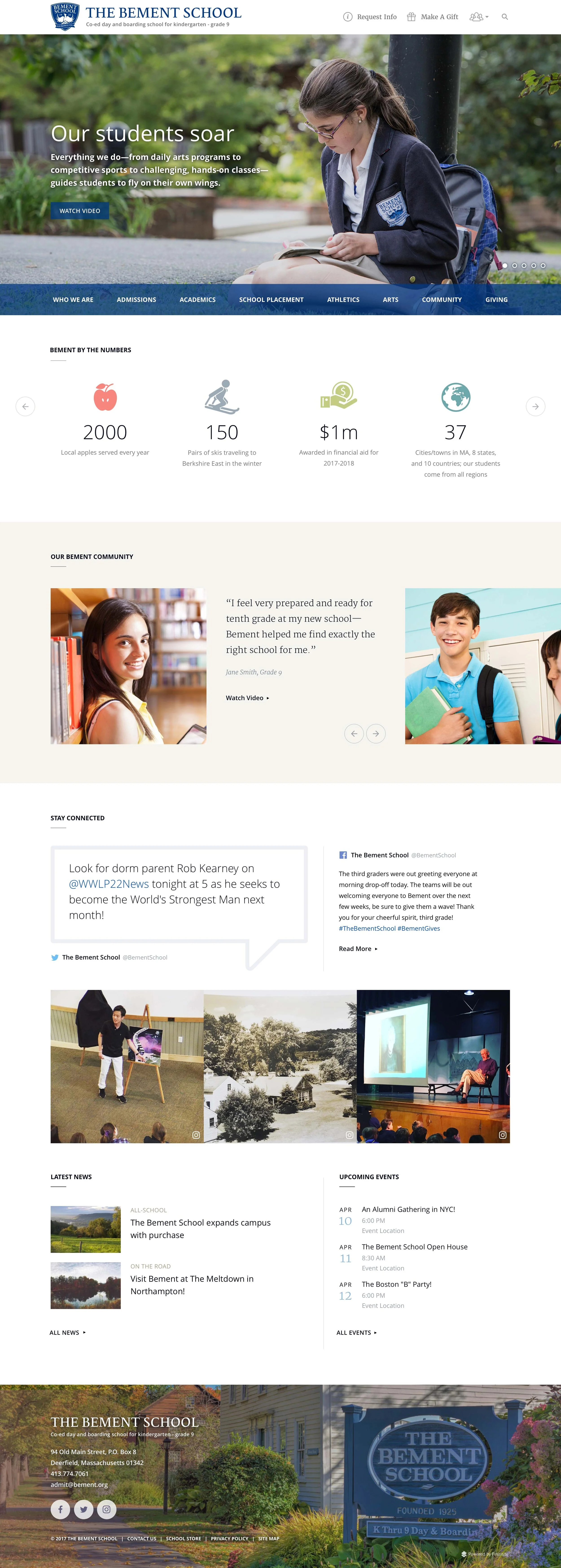 Homepage design.