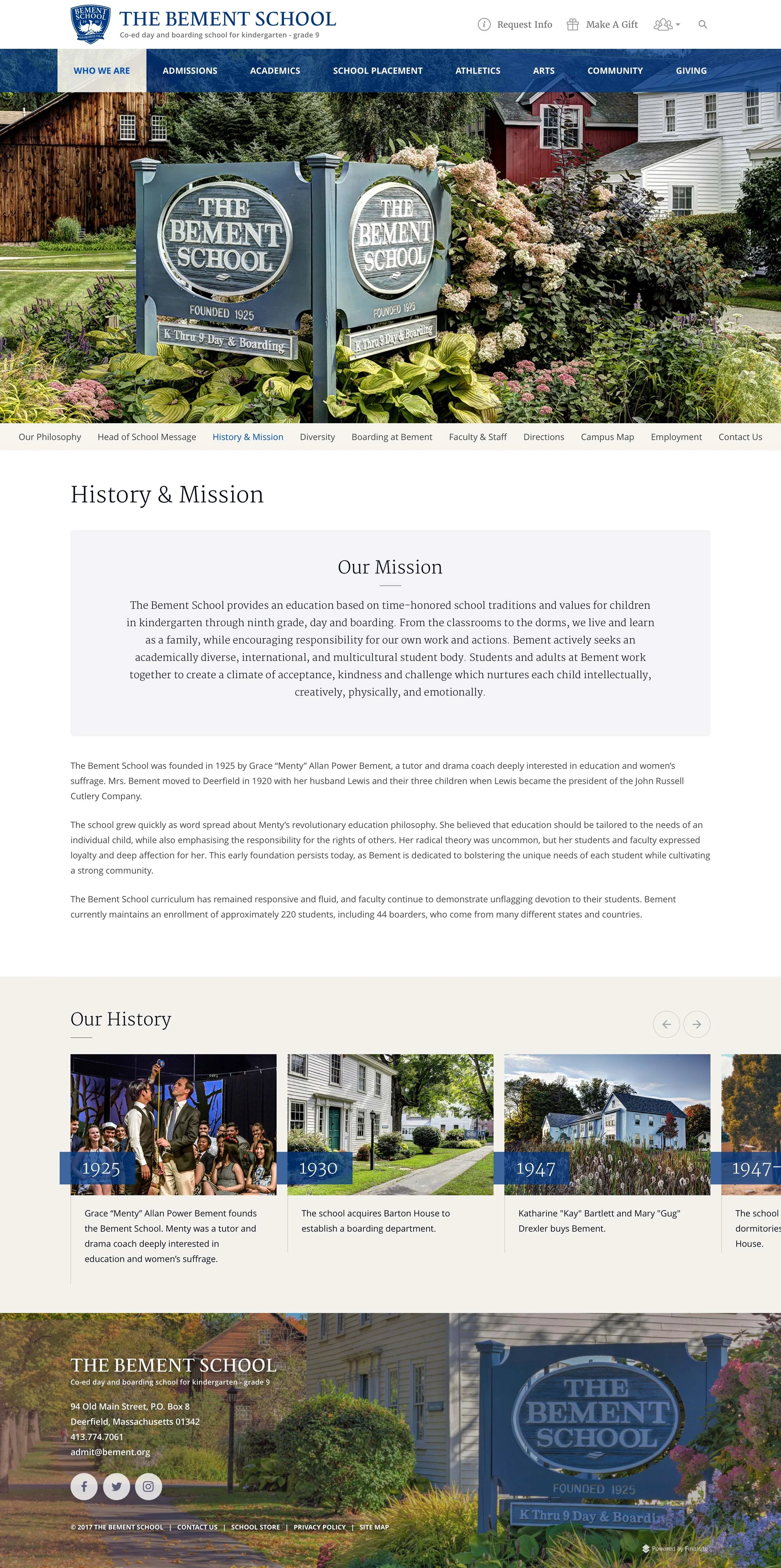 Custom interior page.