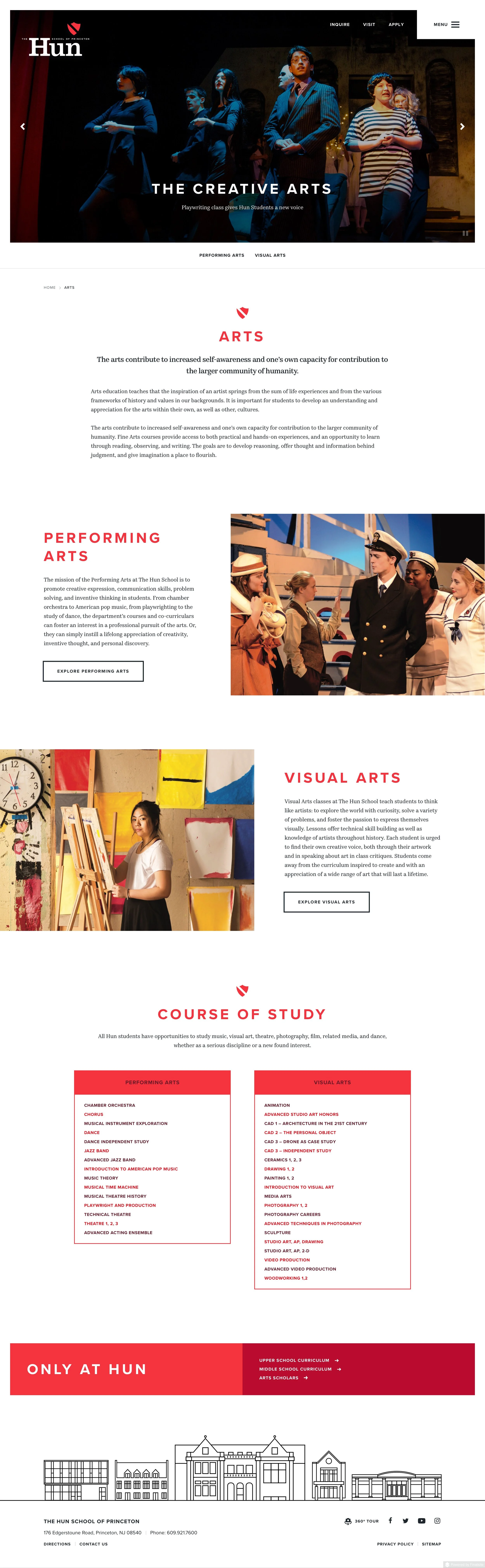 Landing page design.
