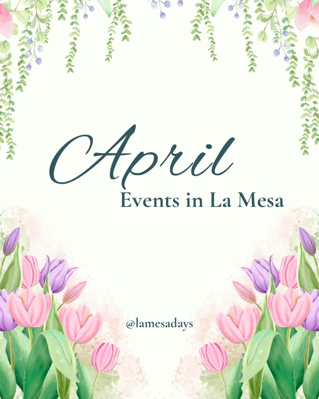 Spring is in the air 🌸 and it&rsquo;s the perfect time to get out and enjoy La Mesa! From fun one-time events to your favorite weekly happenings, there&rsquo;s just enough going on this April to fill your calendar without the overwhelm. Grab your fr
