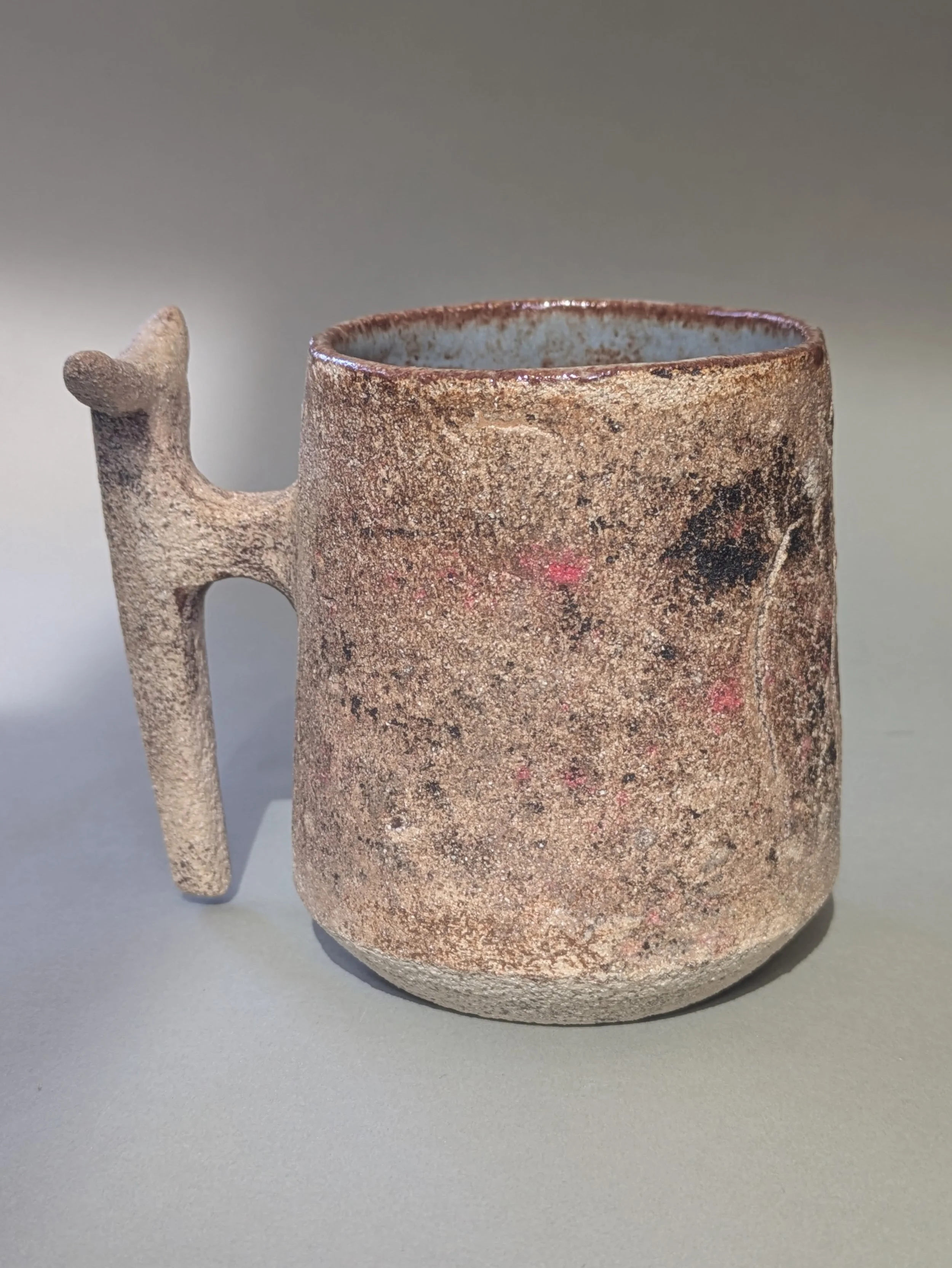 Stoneware Mug with T-Handle