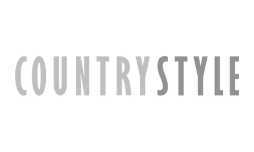 The word 'COUNTRYSTYLE' in bold, 3D gray font on a black background.