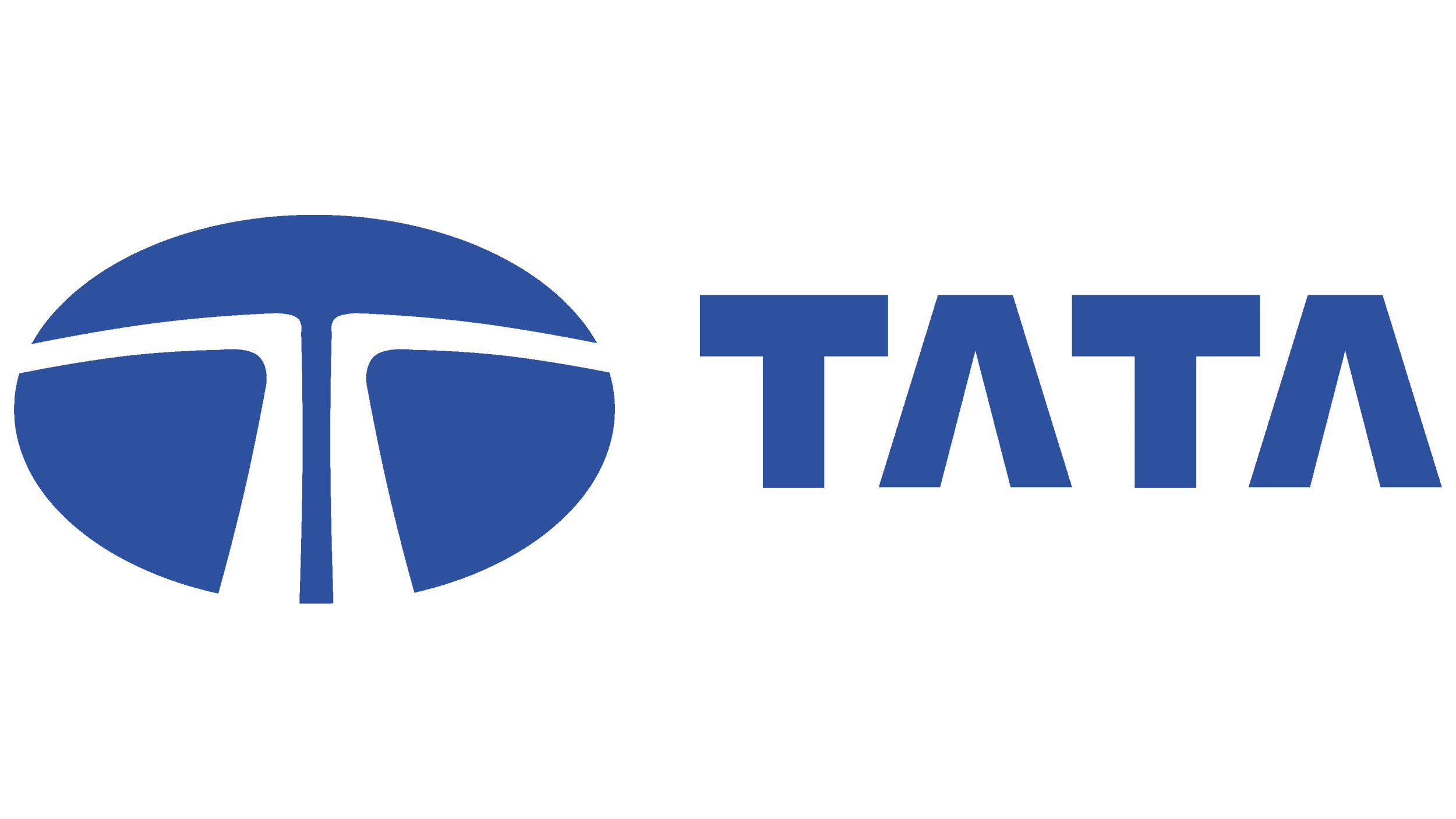 Tata logo with stylized blue emblem and the word 'TATA' in blue capital letters.