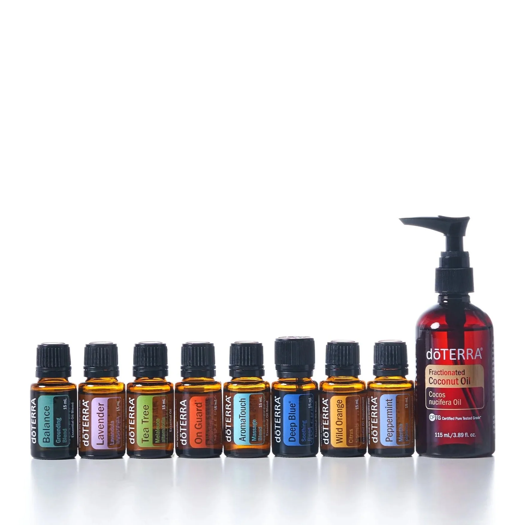 doTERRA Essential Oil Collection: Balance, Lavender, Tea Tree, On Gaurd, AromaTouch, Deep Blue, Wild Orange, Fractionated Coconut Oil
