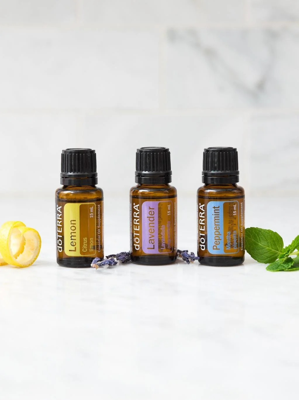Doterra Essentials Collection: Lemon, Lavender, Peppermint Essential Oils