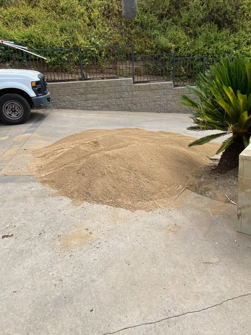 first batch of decomposed granite (DG)