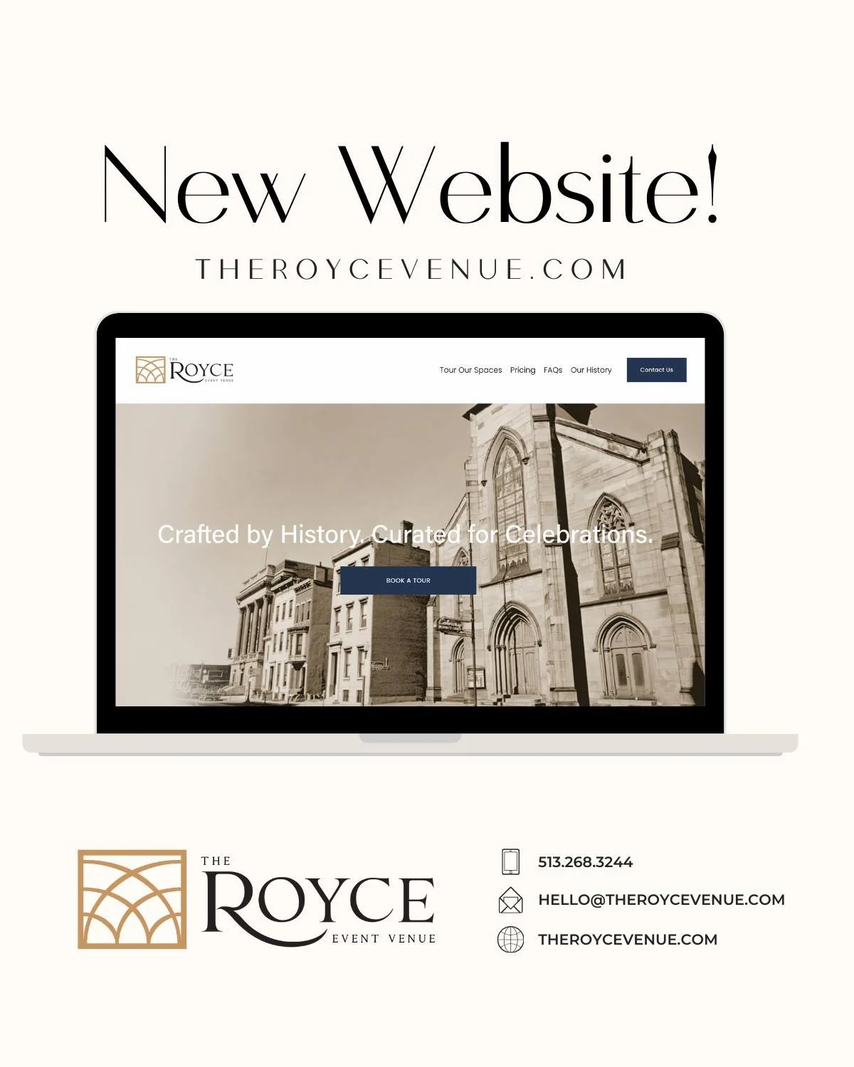 ✨ Our New Website Is Live! ✨

We&rsquo;re excited to share the launch of TheRoyceVenue.com...your go-to place for the latest updates as The Royce continues its transformation. As renovation progresses, we&rsquo;ll be regularly updating the site with 