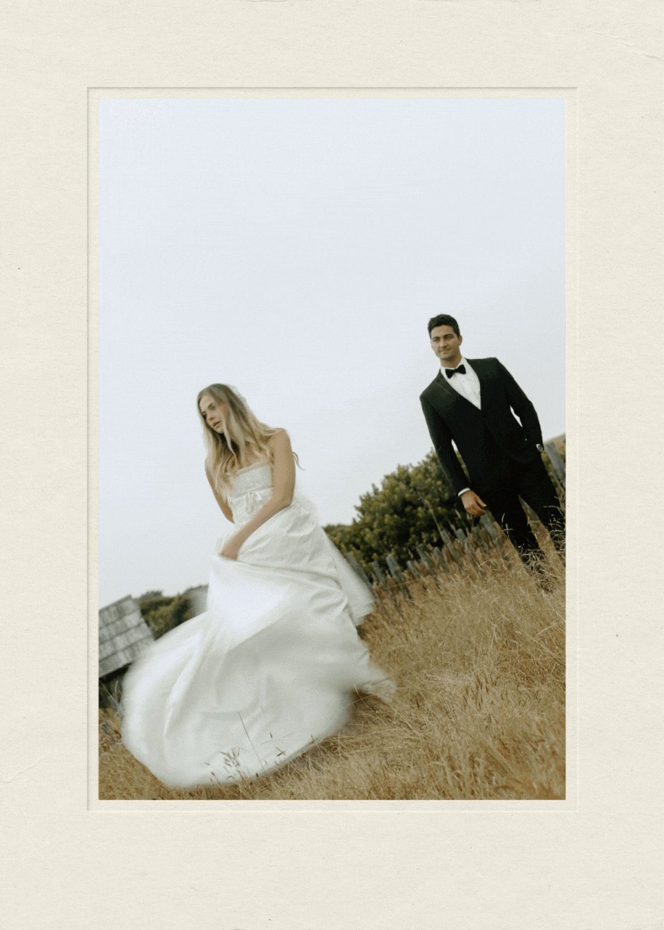 Alternating polaroids of a couple's wedding day. Assembled by a storytelling videographer.