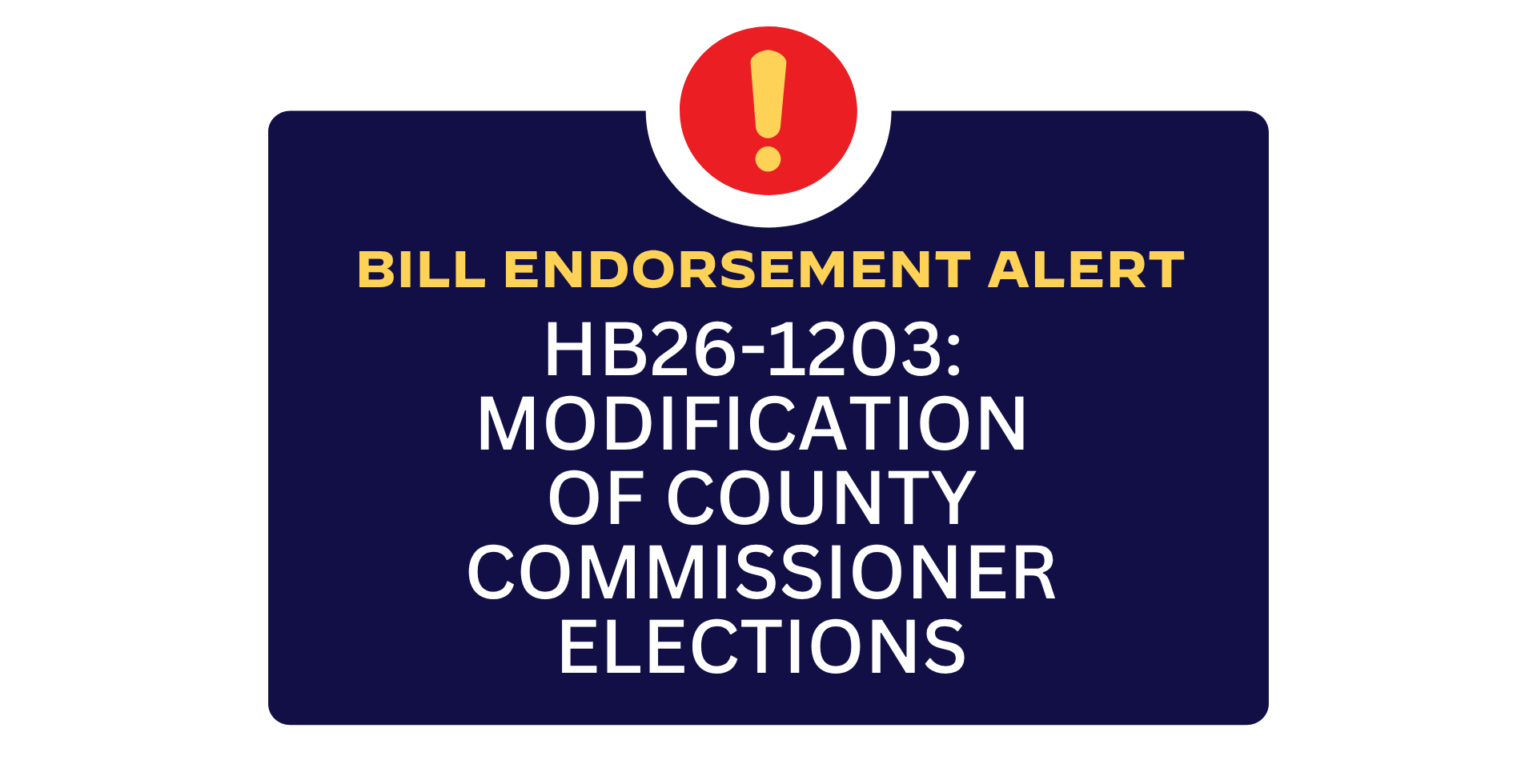 CYD Endorses HB26-1203: Modification of County Commissioner Elections
