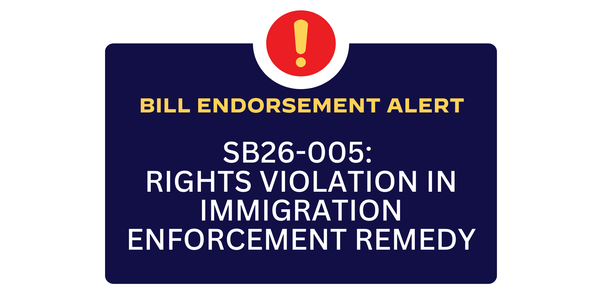 CYD Endorses SB26-005: Rights Violation in Immigration Enforcement Remedy