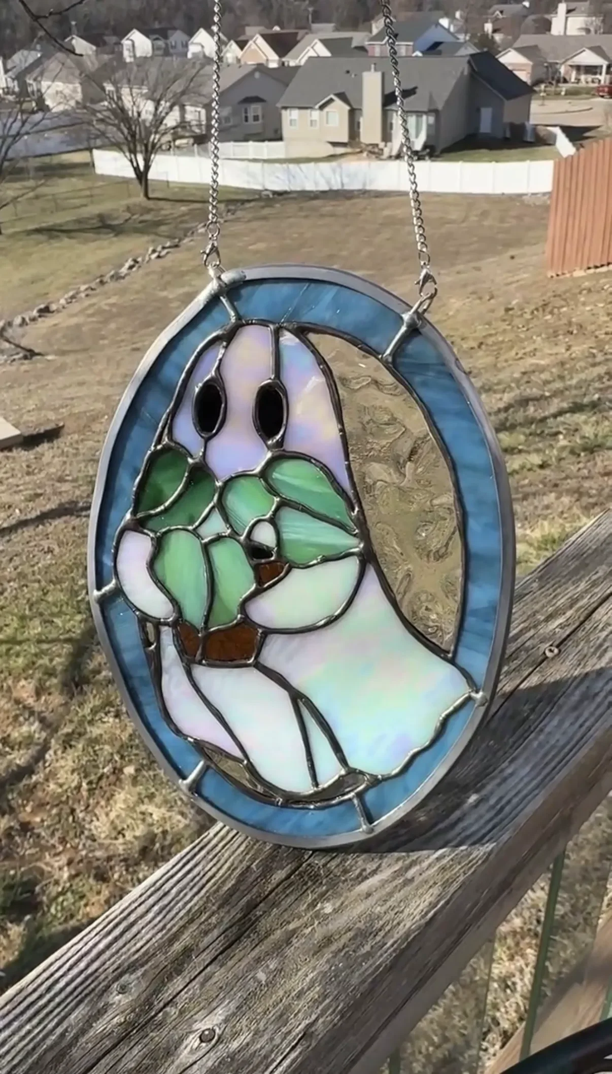 Ghost holding plants