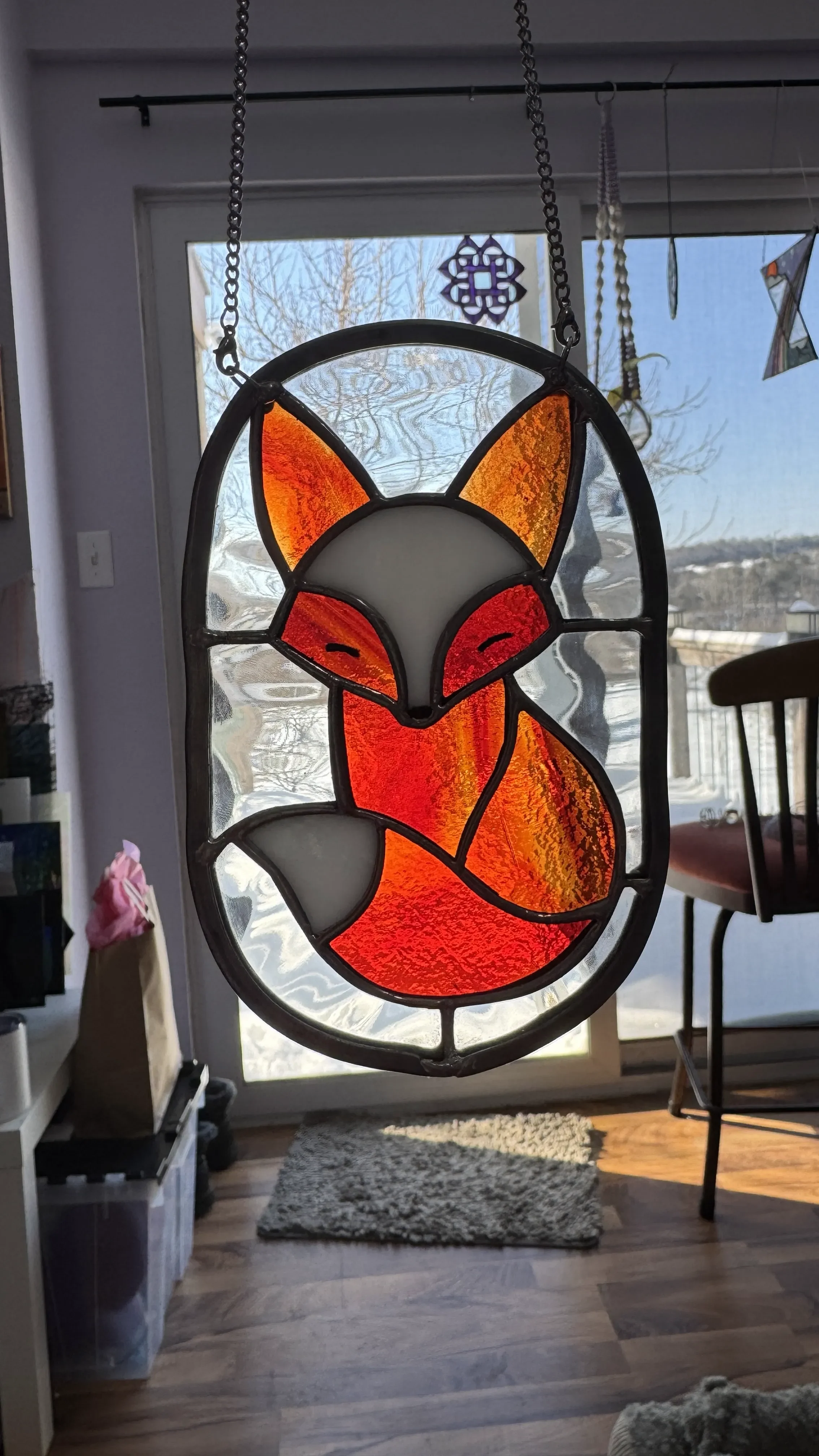 Fox with closed eyes