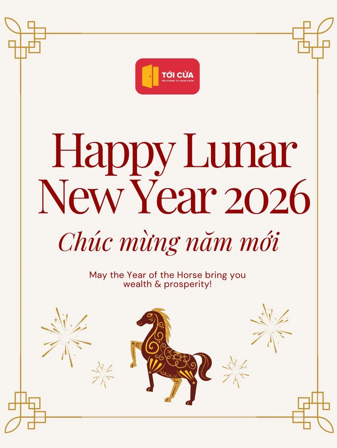 🧧🎊 Ch&uacute;c Mừng Năm Mới as we welcome the Lunar New Year!
May your year be rich in blessings, success, and prosperity 🌿💰 Sending love and good luck to you and your family ✨

🏠 Tới Cửa - Shipped to Your Doorstep
🌐 Our website: www.toicua.com
