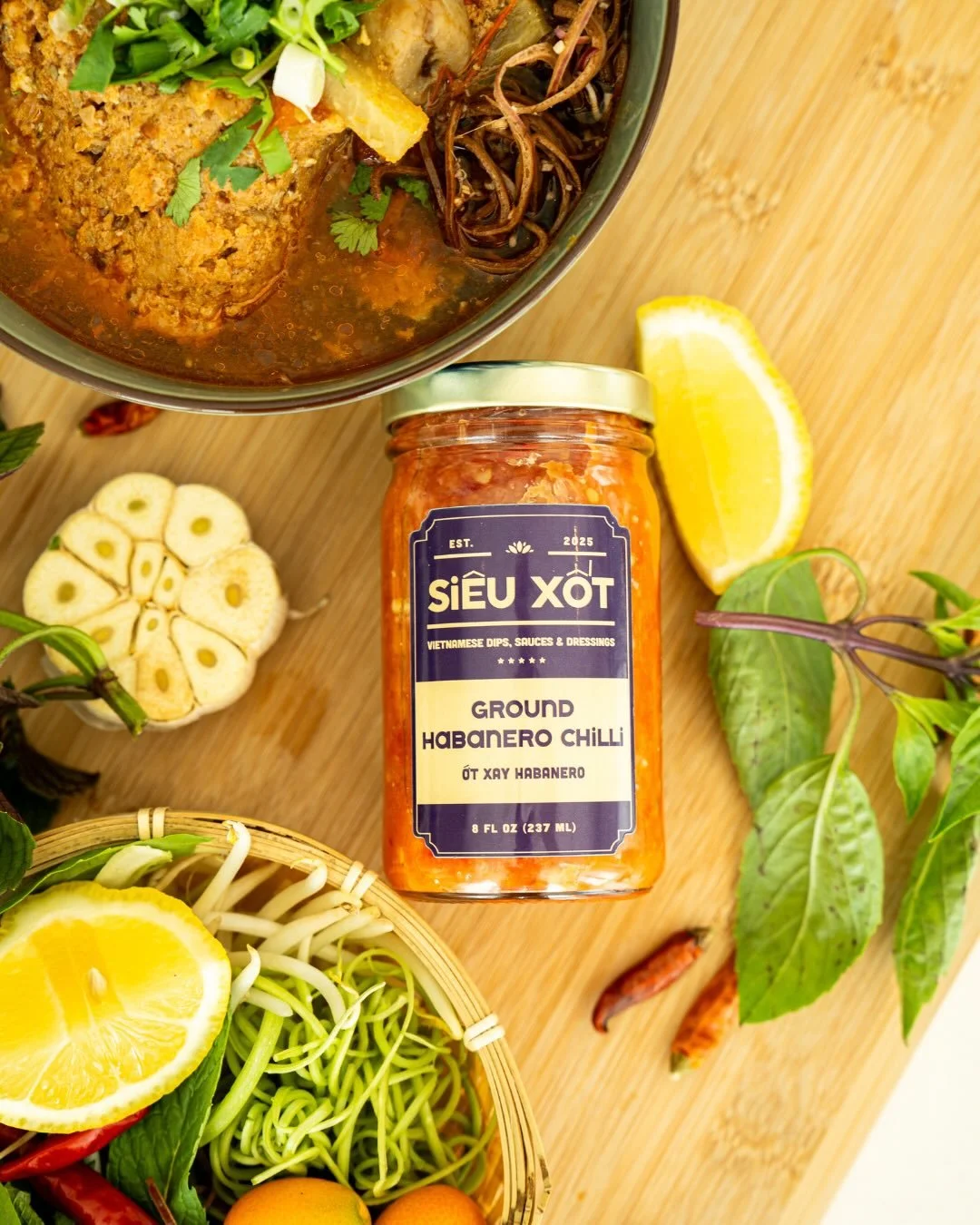 Turn up the heat on your favorite soups, rice dishes, and everything in with our Ground Habanero Chili 🌶️🔥 

This bold, spicy sauce is made to elevate every bite &mdash; whether you&rsquo;re adding a kick to B&uacute;n Ri&ecirc;u (Vietnamese Crab S