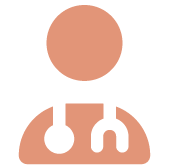 Icon of a medical professional with a stethoscope.