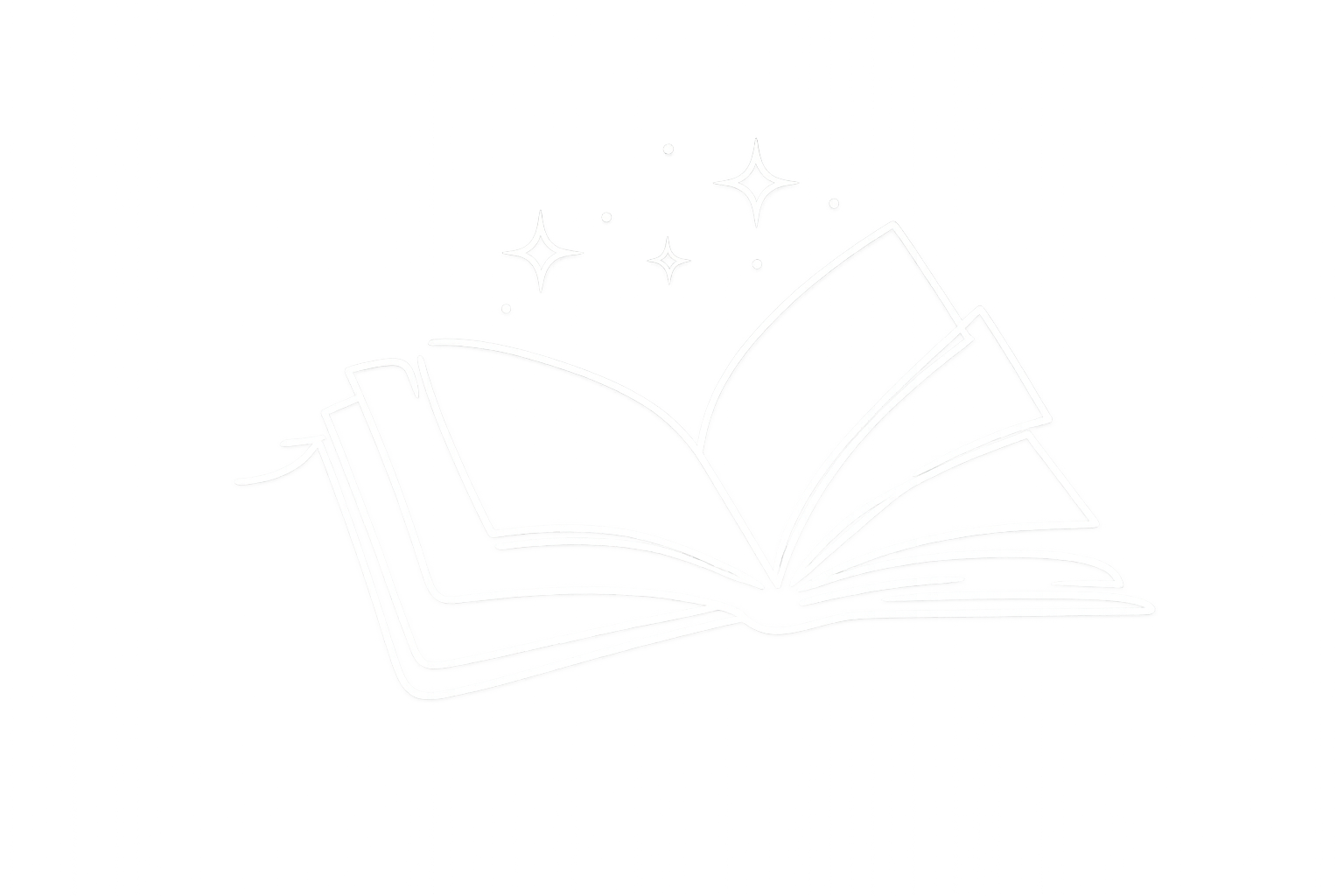 Outline drawing of an open book