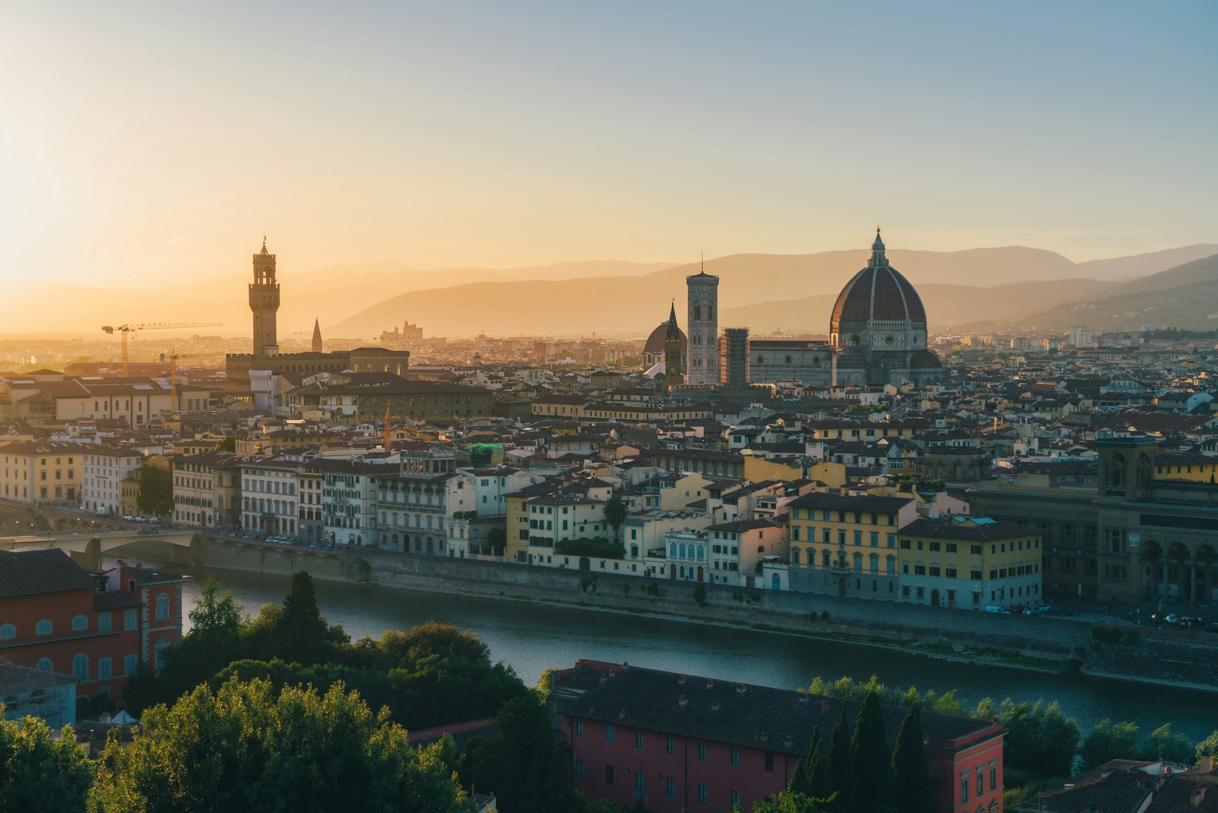 Florence skyline at sunset