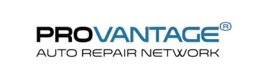 ProVantage Auto Repair Network logo with black and blue text on a white background.