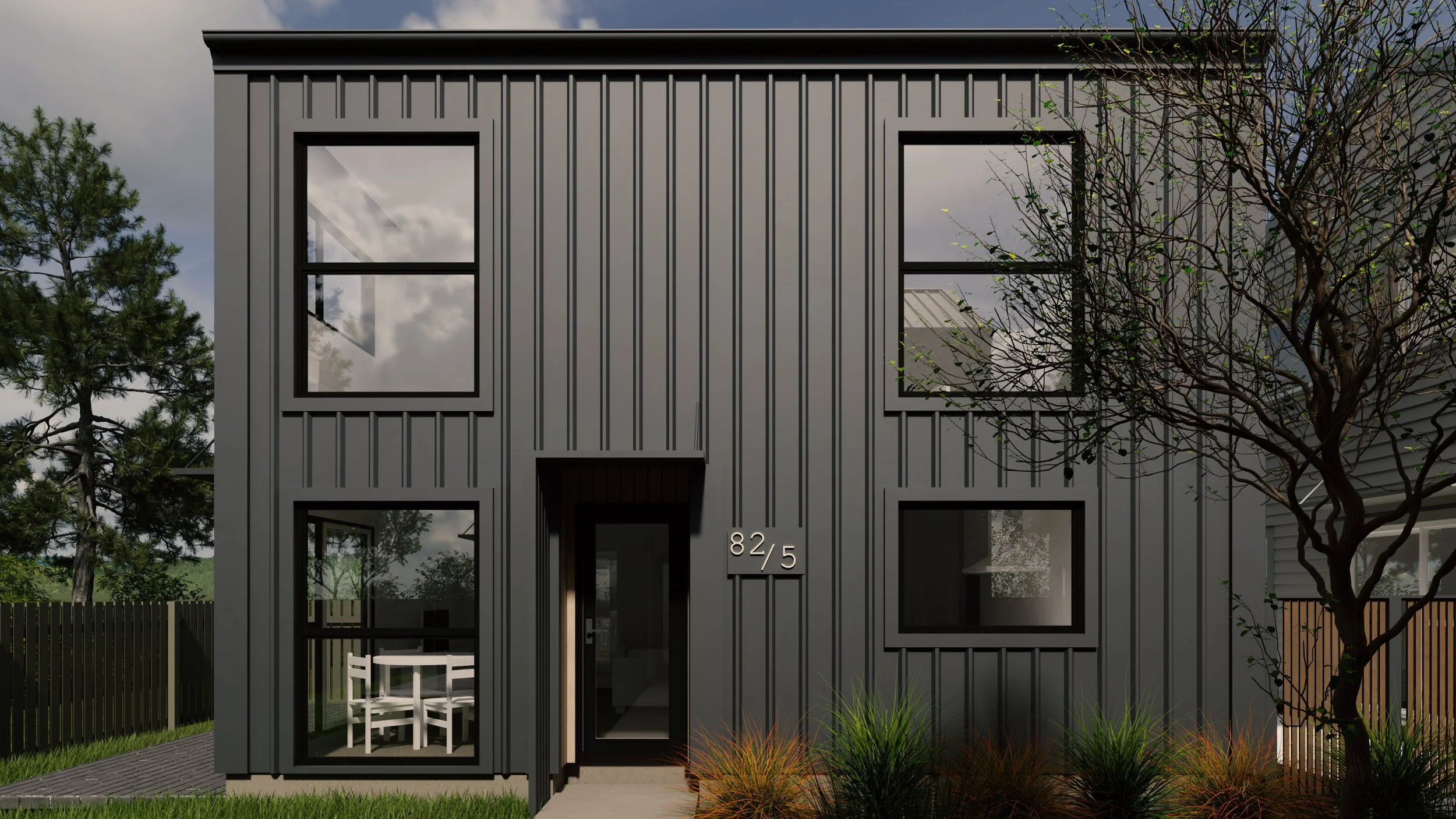 Compact urban townhouse design within an 8 lot subdivision for efficient land use