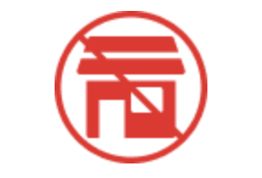 Red and white logo with Chinese characters and a simplified building image inside a circle