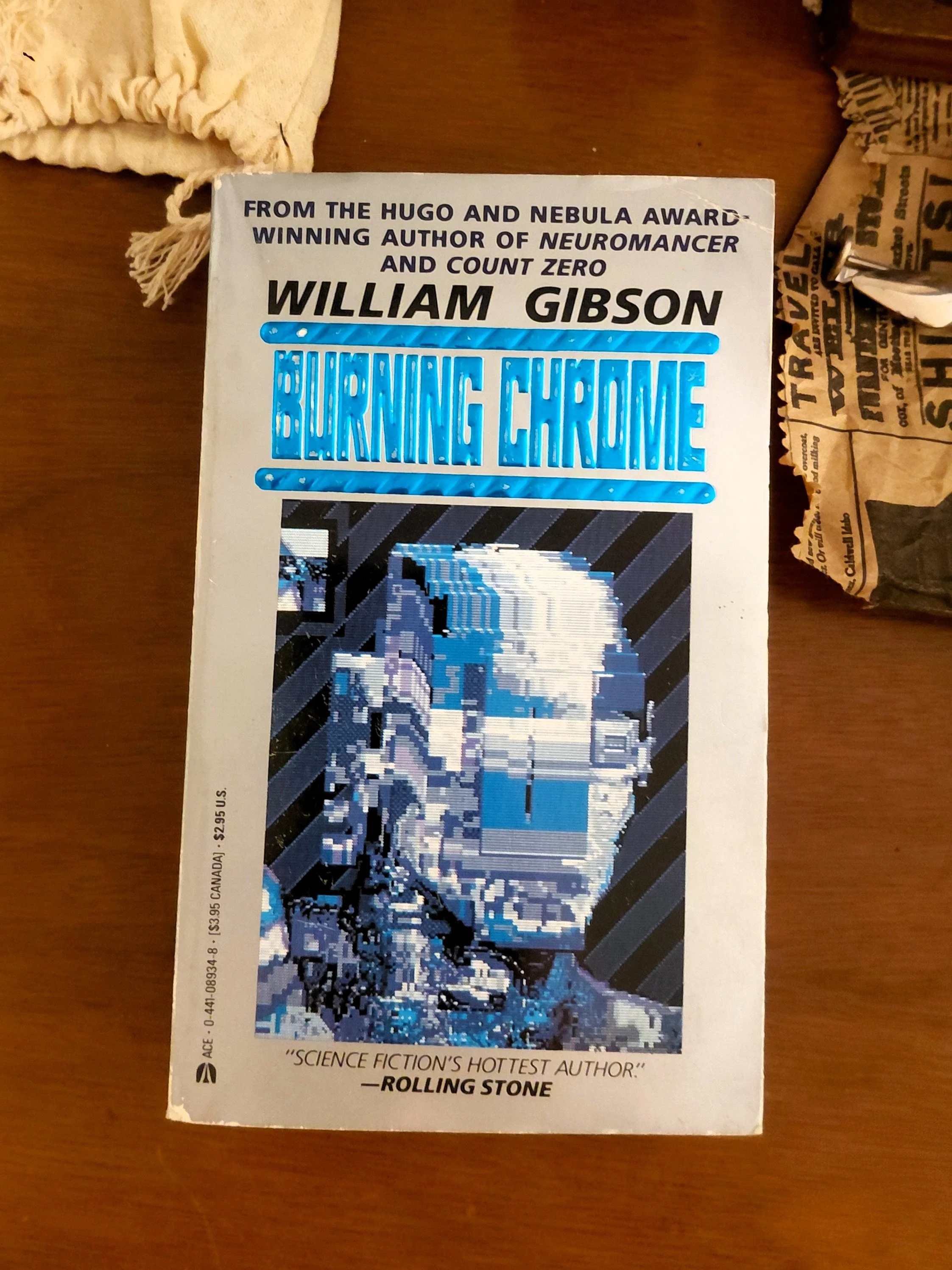 Gibson - Burning Chrome (1987 Ace Paperback) w/ essay