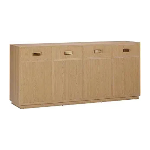 Oak buffet cabinet for elegant dining room and home storage solutions
