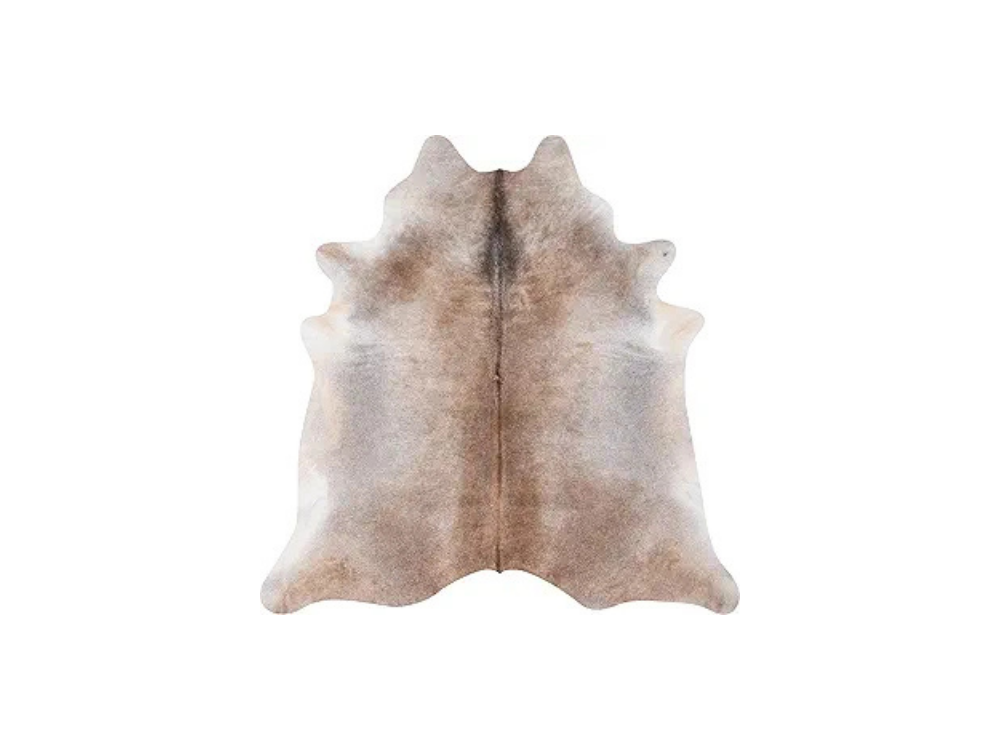 Brazilian cowhide rug for layered luxury living room and bedroom interiors