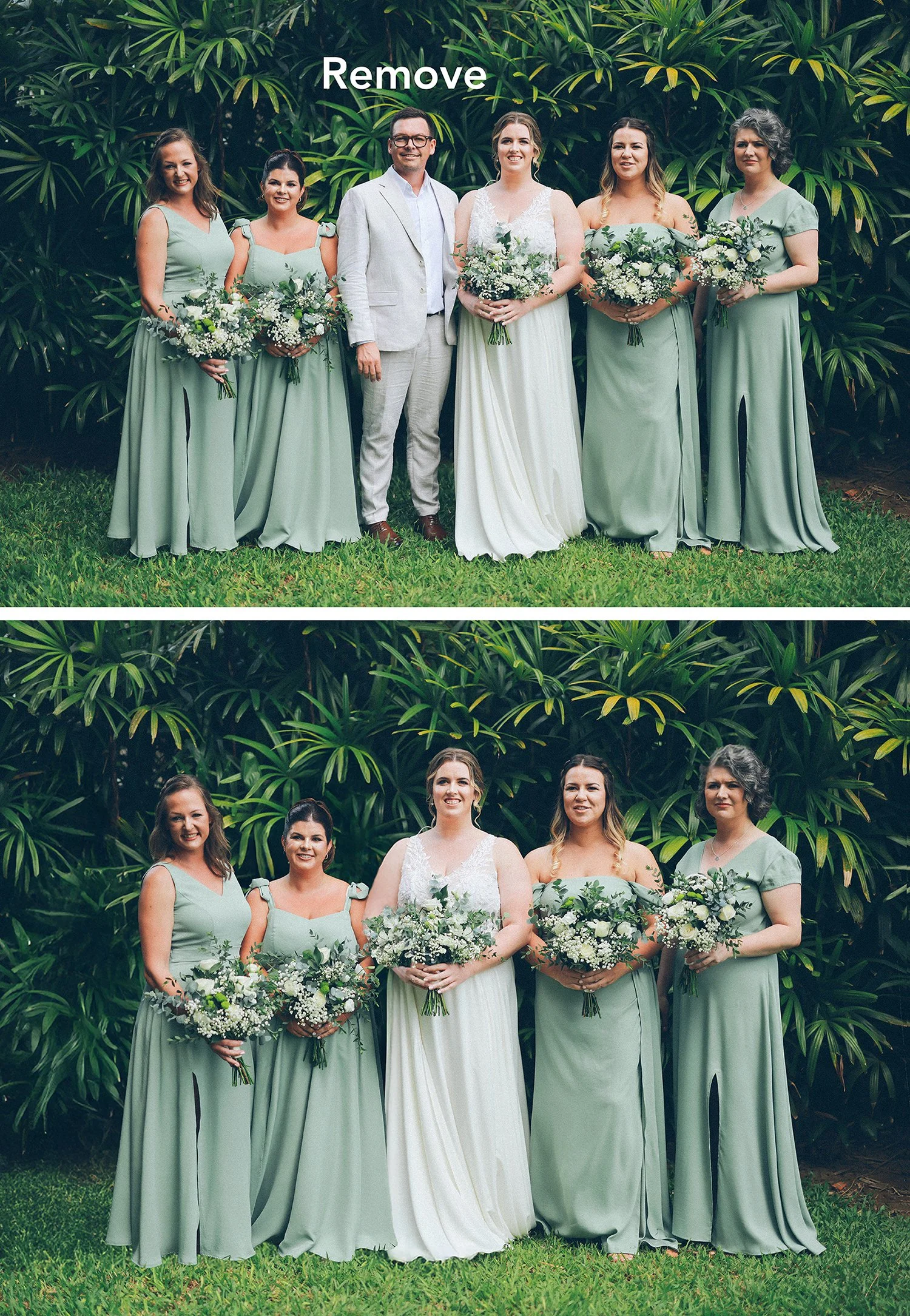 remove person from photo before and after