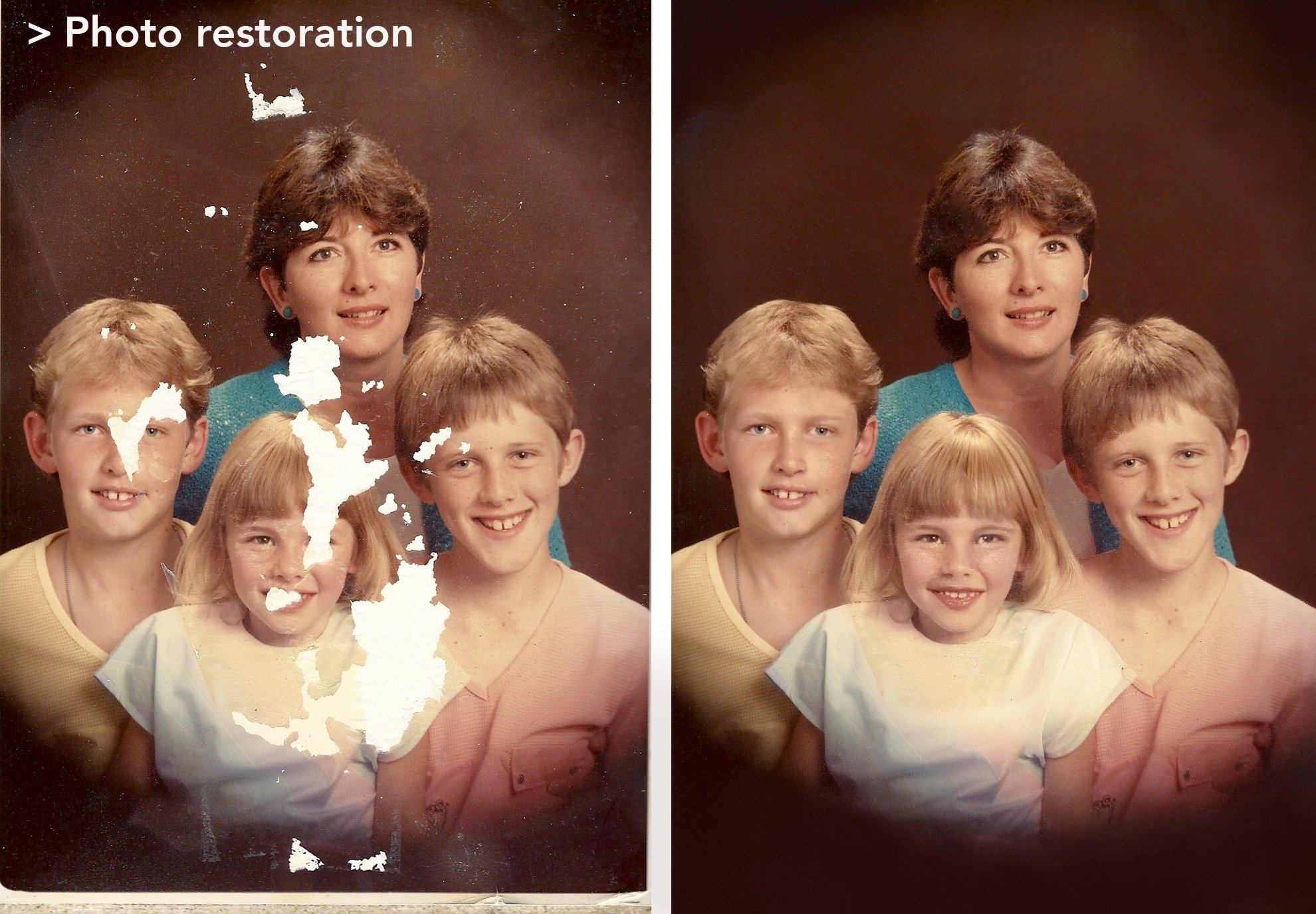 professional photo restoration before and after