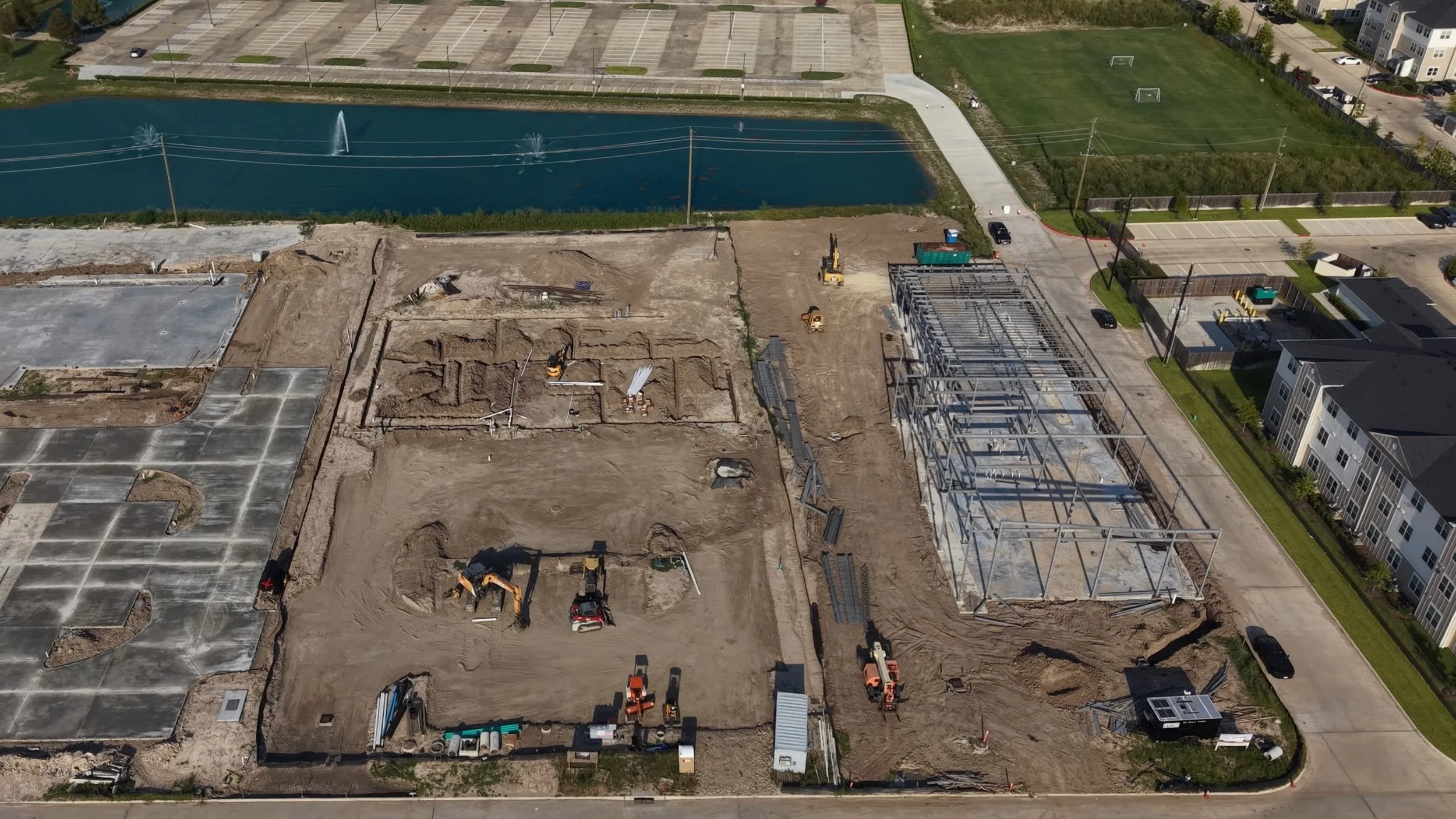 Right image body: Same site, a week later.